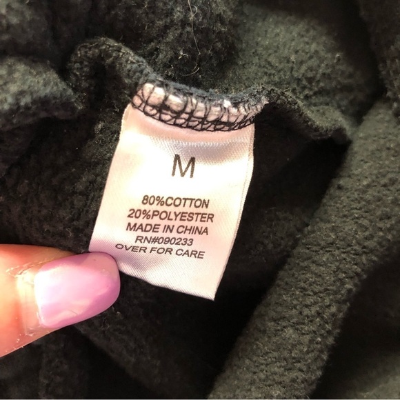 PACSUN Playboy Black Fleece Lined Elastic Waist Shorts Size Med - Picture 3 of 10